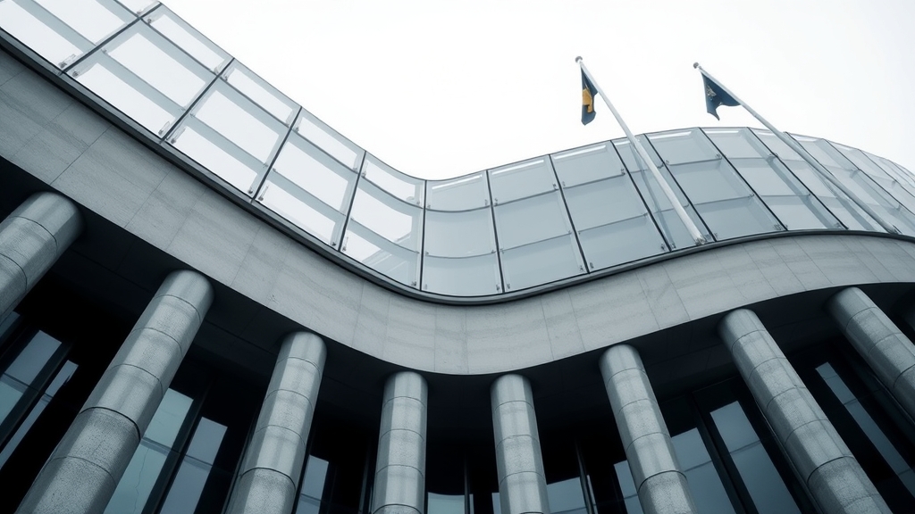 Editorial photograph — European Parliament architectural detail